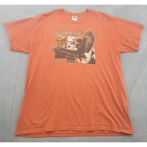 Black Hills South Dakota TShirt Mens Large Orange Eagle Experience Nature STAINS